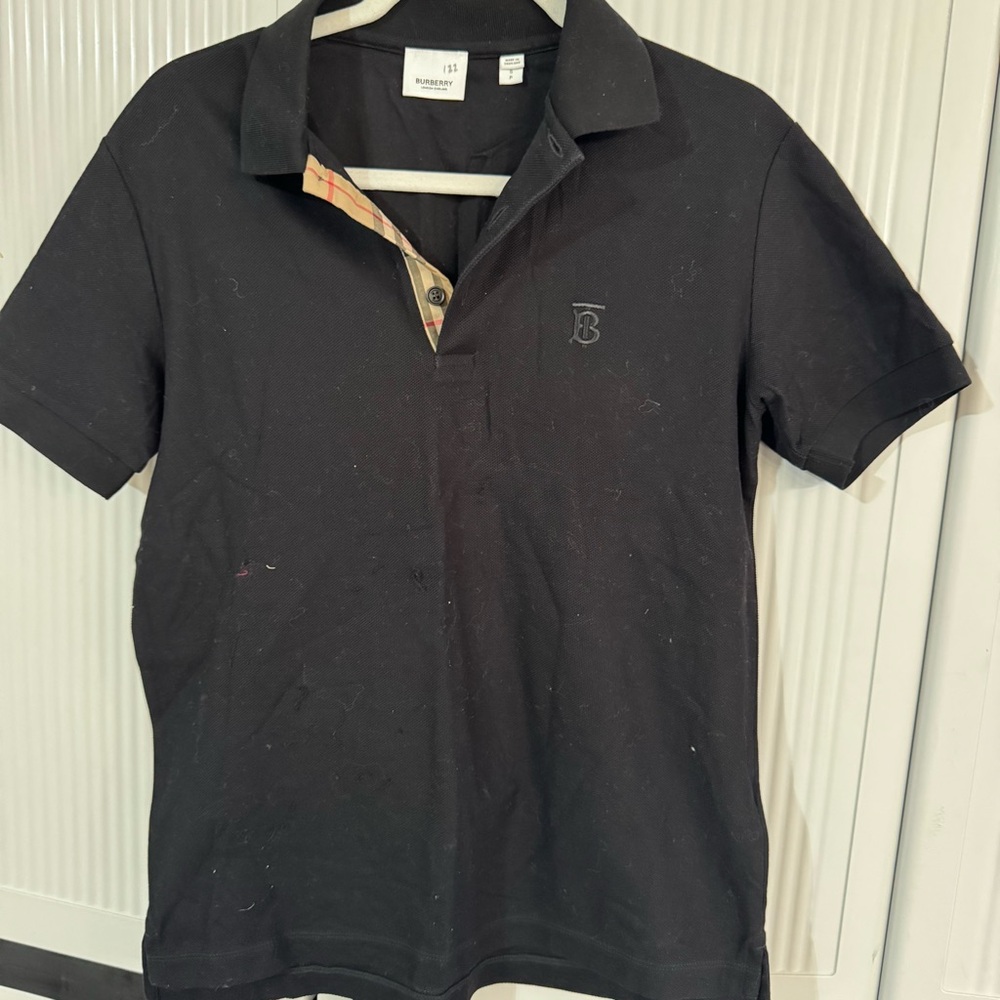 Burberry Black Polo Shirt size small
